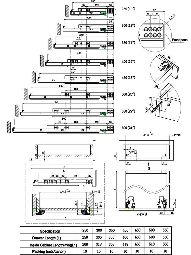 Undermount Drawer Slide