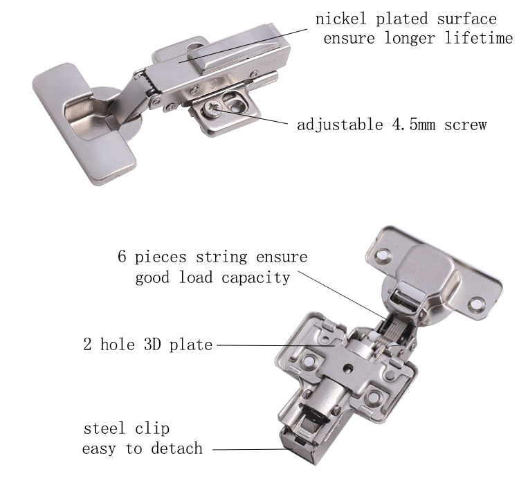 Furniture hardware hafele two way soft closing concealed hydraulic kitchen cabinet hinge