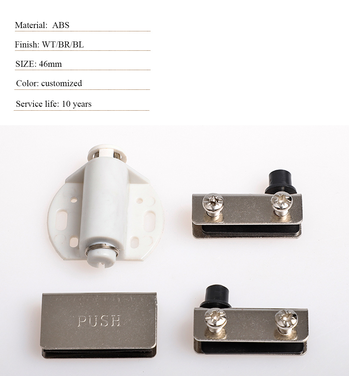 Double Round Head Magnetic Catch Latch for Cabinet Cupboard