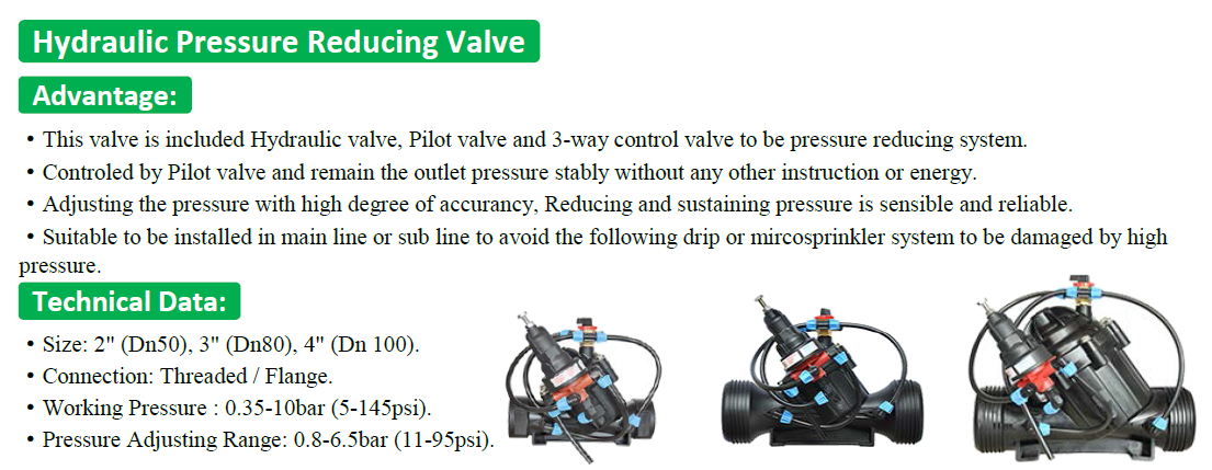 Hydraulic pressure reducing Valve