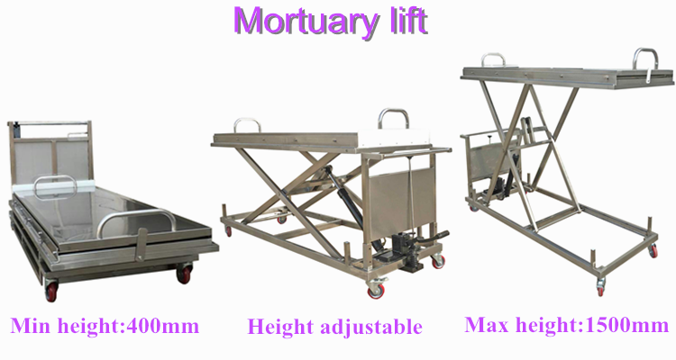 hydraulic mortuary stretcher