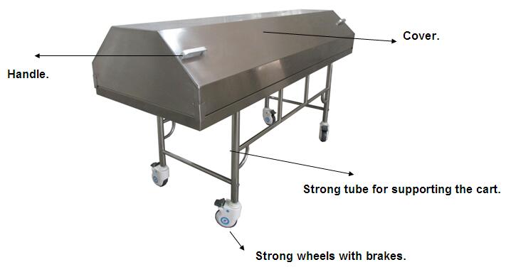 corpses trolley with lid