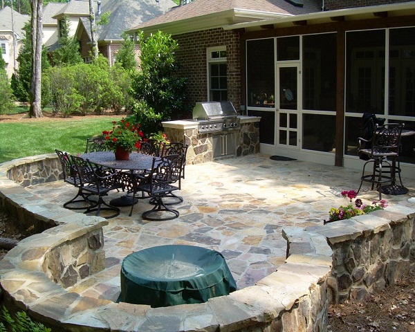 Garden outdoor floor slate stone
