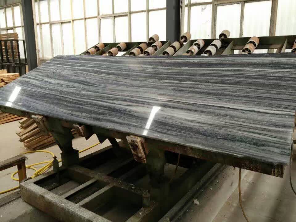 Marble Ink Stripe Wood Grain Slabs 