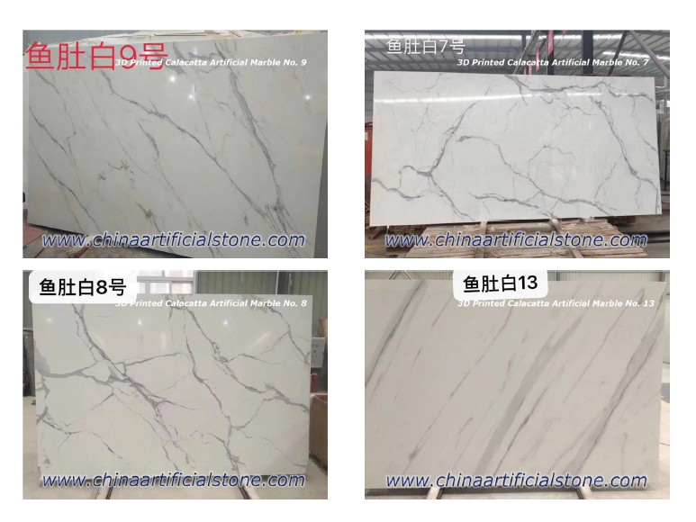 3D Printed Calacatta Artificial Marble Slabs