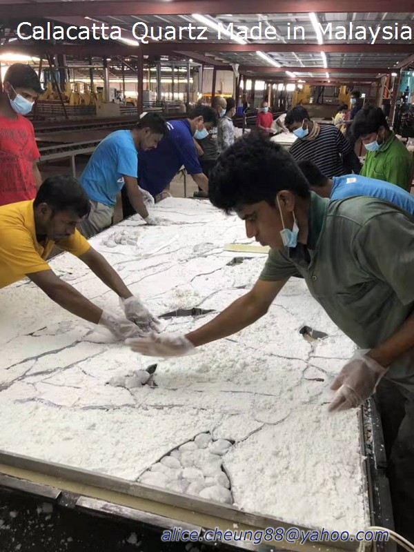 Calacatta Laza Quartz Stone Malaysian Production Calacatta Laza Quartz Stone Malaysian Production