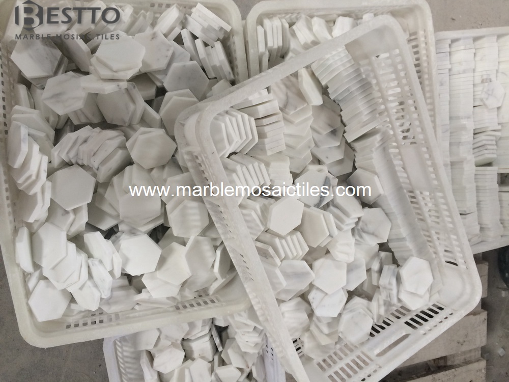 Calacatta Hexagon mosaic Tile Calacatta Hexagon mosaic Tile
