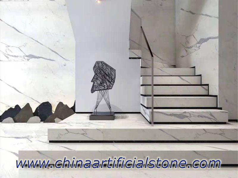 Calacatta White Marble Tiles for floor, wall and stpes Calacatta White Marble Tiles for floor, wall and stpes