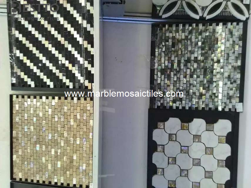Marble and shell Mosaic Marble and shell Mosaic