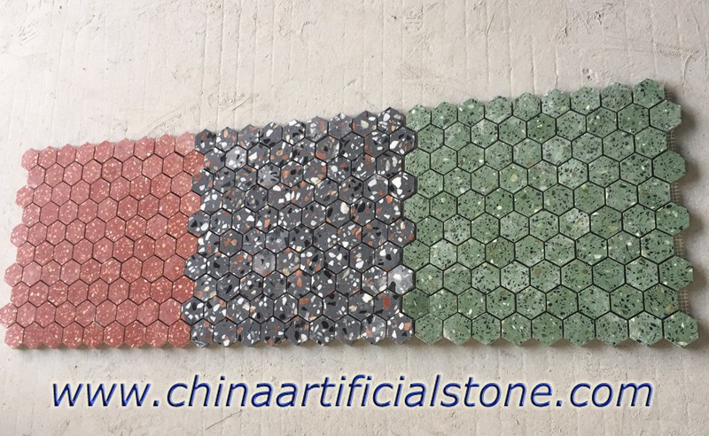 Terrazzo Hexagon Mosaic Tiles Terrazzo Hexagon Mosaic Tiles