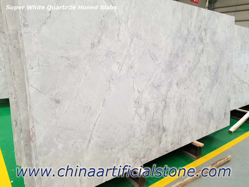 Supper White Quartzite Honed Slabs