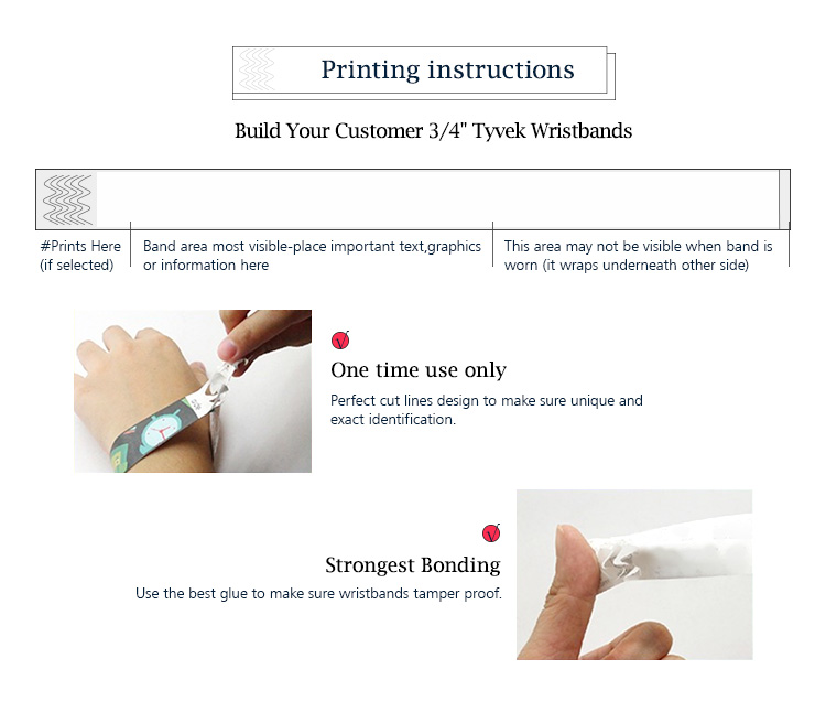 13.56mhz Rfid Paper Wristband 13.56mhz Rfid Paper Wristband