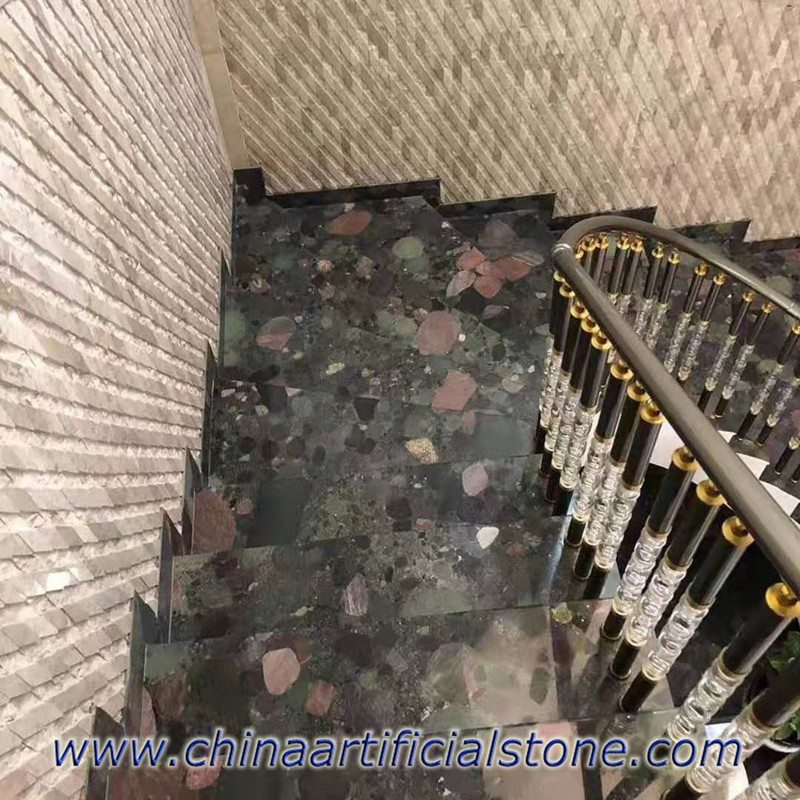 Green Pebble Stone granite steps Green Pebble Stone granite steps