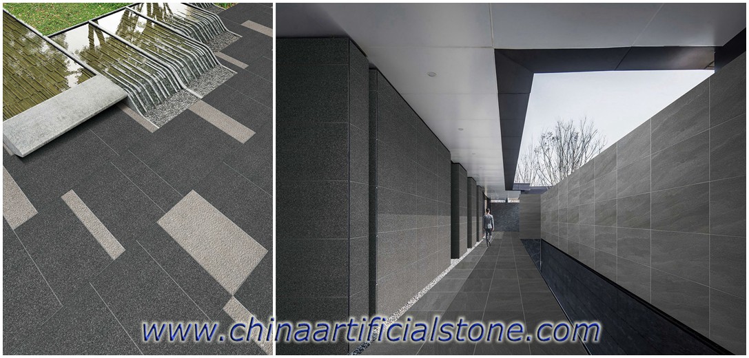 Black Porcelain Paver Tiles for Outdoor Floor and Wall Black Porcelain Paver Tiles for Outdoor Floor and Wall