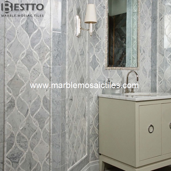 Wave waterjet mosaic tile Wave waterjet mosaic tile