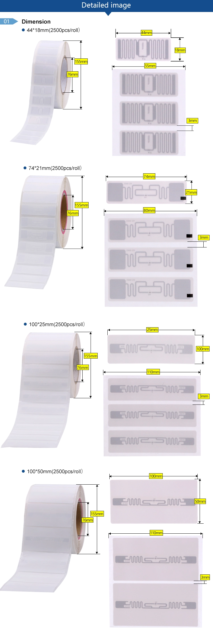 3m Uhf Rfid Tags Adhesive