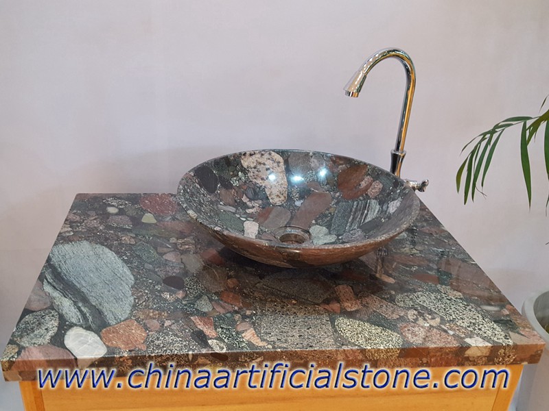 Green Granite Vanity Tops and sinks