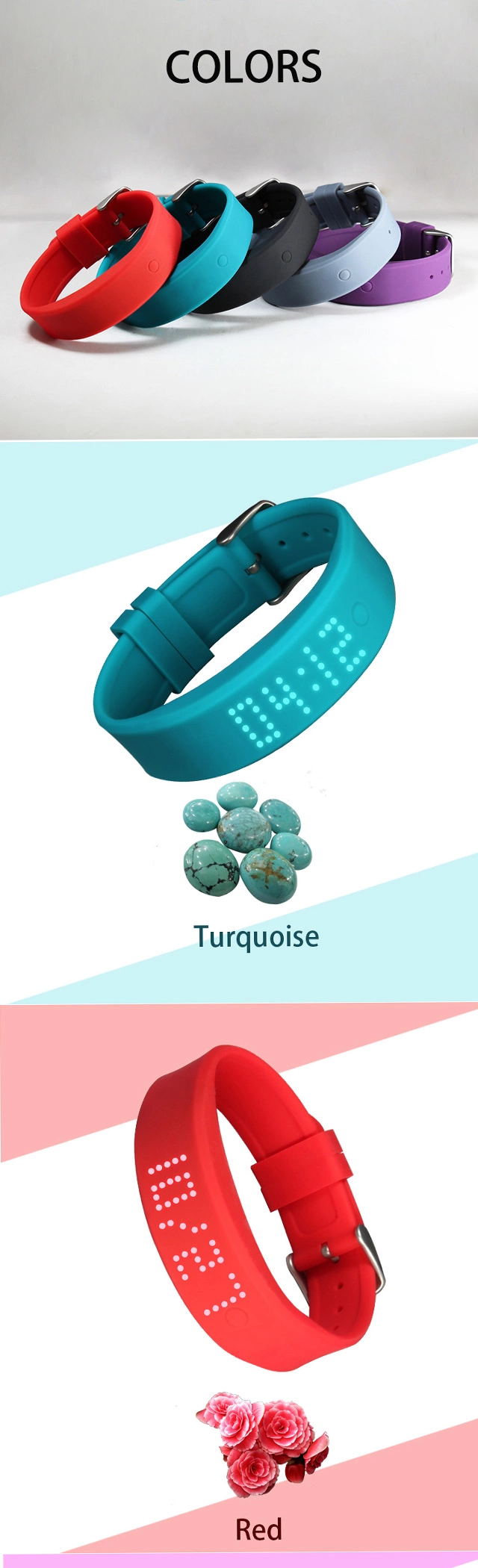 Colorful Silicone RFID Sport Wristband Colorful Silicone RFID Sport Wristband