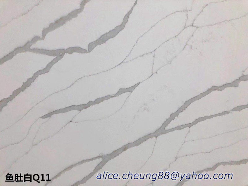 Calacatta Quartz Slabs out of China Close Up Calacatta Quartz Slabs out of China Close Up