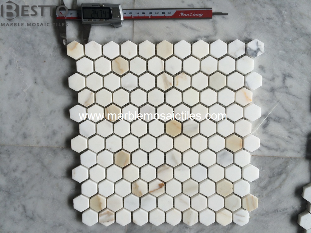Calacatta Hexagon mosaic Tile Calacatta Hexagon mosaic Tile