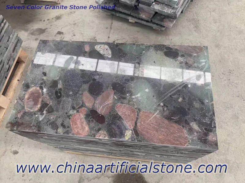 Seven Color Green Granite Stone Polished Seven Color Green Granite Stone Polished