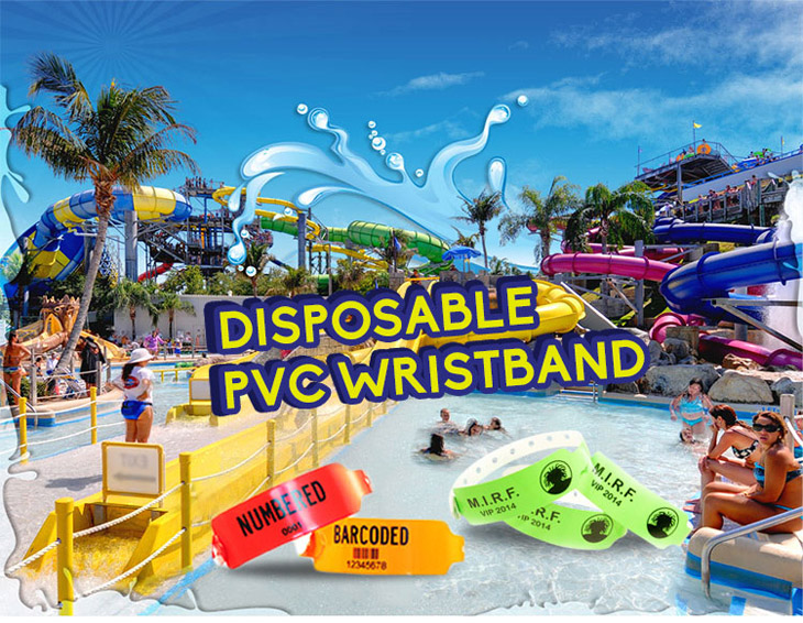 Waterproof Disposable PVC Wristband for Amusement Park Waterproof Disposable PVC Wristband for Amusement Park
