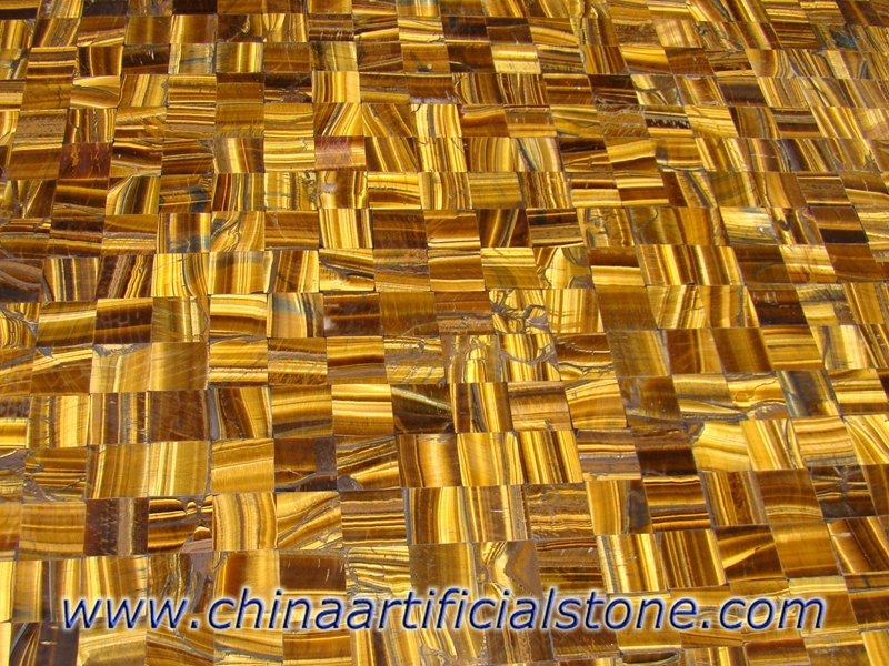 Tiger Eye Gold Cross pattern