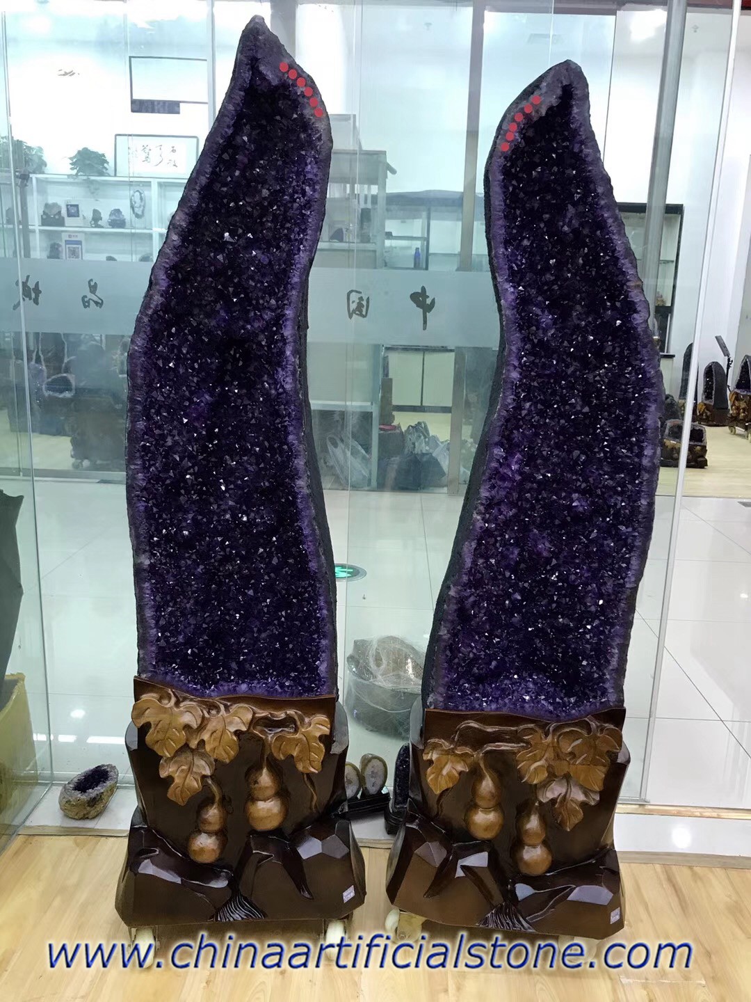 Large Amethyst Geodes by pair Large Amethyst Geodes by pair