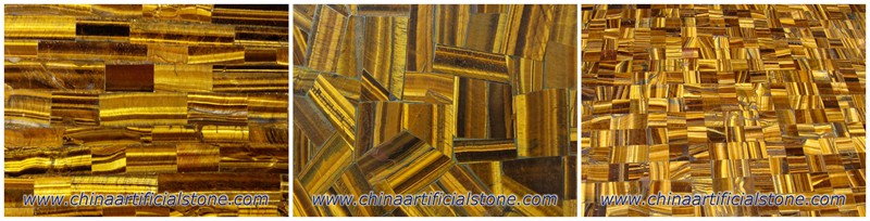 Tiger Eye Blue and Gold Slab Patterns