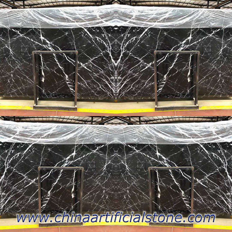 China Nero Marquina Bookmatched Slabs China Nero Marquina Bookmatched Slabs