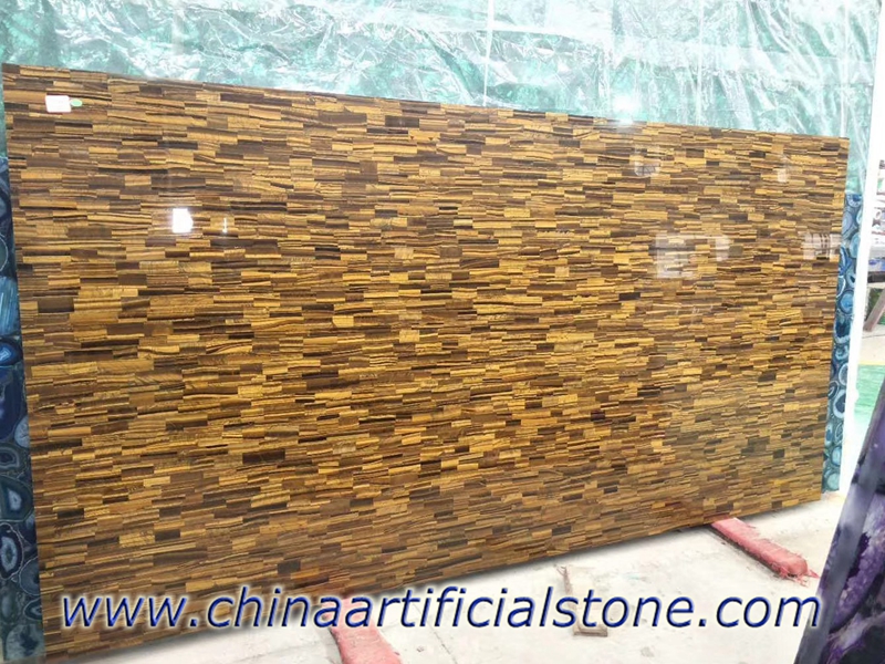 Tiger Eye Gold Gemstone Slab