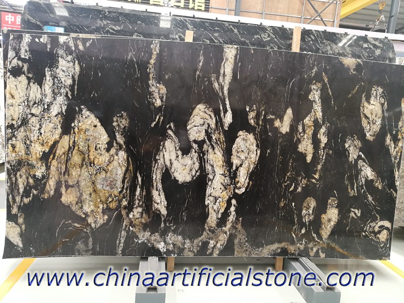 Brazil Black Granite with Gold Veins Brazil Black Granite with Gold Veins