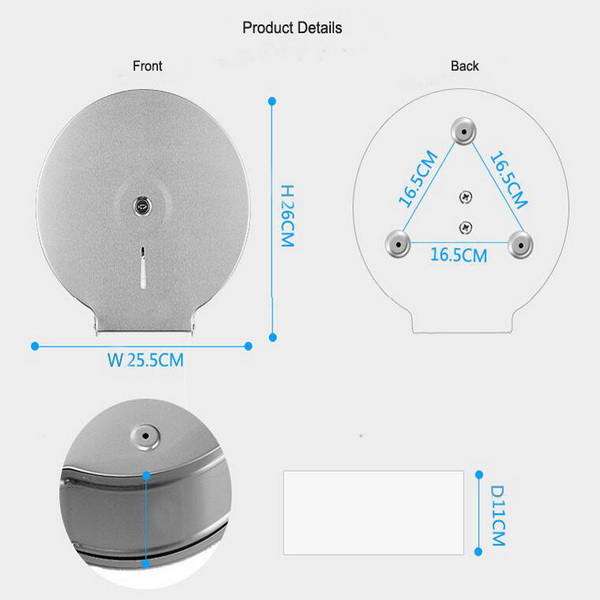 single roll toilet tissue dispenser