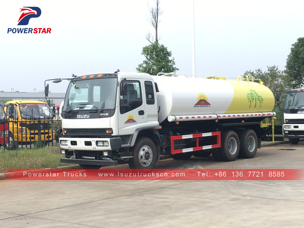 Mongolia ISUZU FVZ water delivery truck water spray bowser for sale