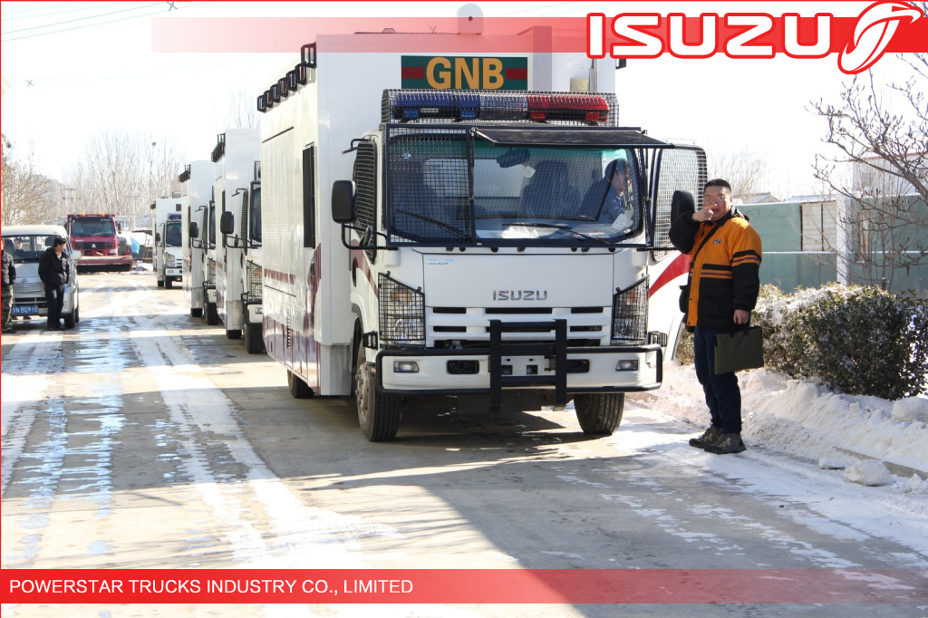Japanese Isuzu Police Workshop Truck with guard for Emergency supplier Japanese Isuzu Police Workshop Truck with guard for Emergency supplier