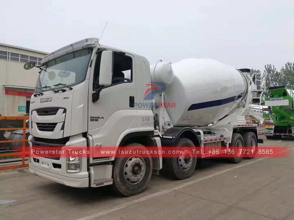 Isuzu GIGA 8x4 12 wheelers concrete drum mixer trucks for sale Isuzu GIGA 8x4 12 wheelers concrete drum mixer trucks for sale