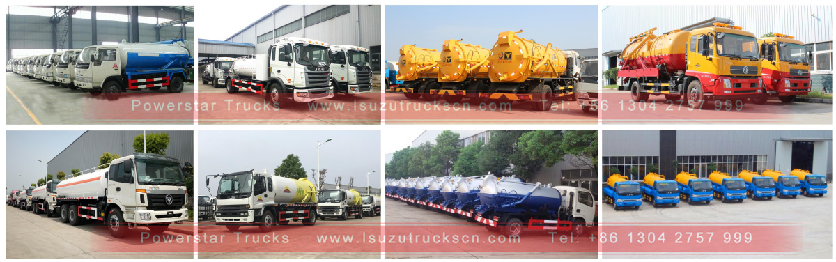 Japanese sewage suction tank truck Isuzu in store for sale