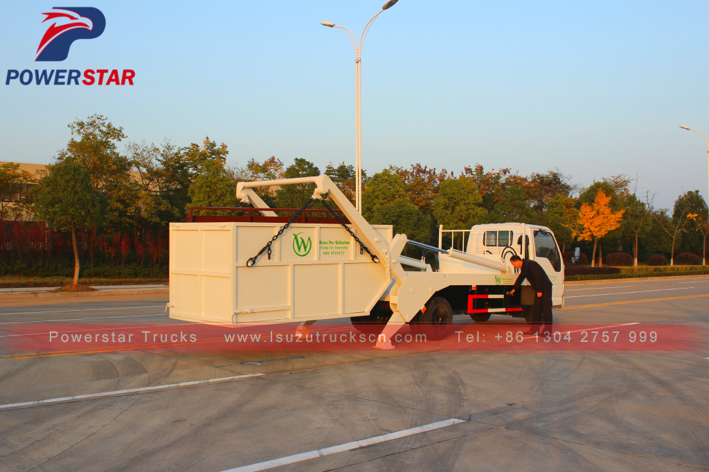 3tons 5tons side loader Isuzu swing arm container garbage truck 3tons 5tons side loader Isuzu swing arm container garbage truck