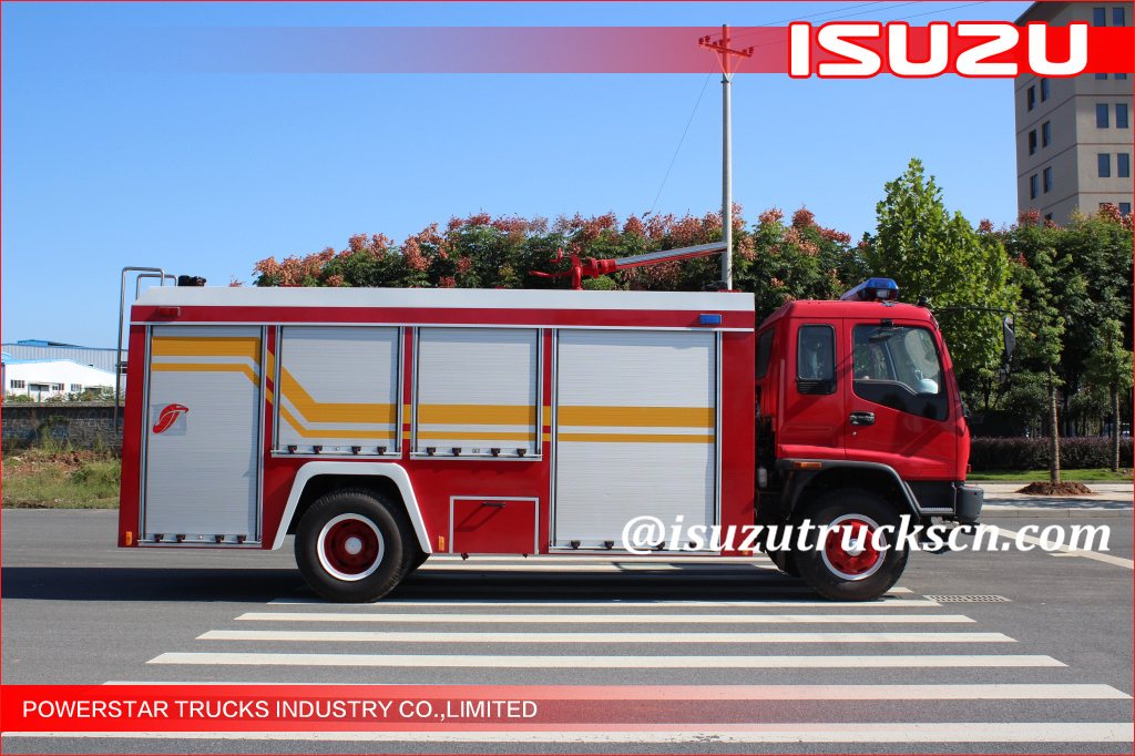 4x2 5000L Single cabin Water Foam Fire Truck Isuzu