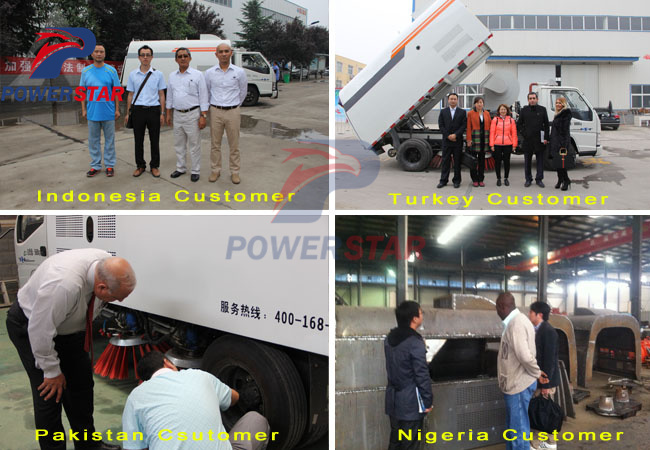customer inspection the road street sweeper truck customer inspection the road street sweeper truck
