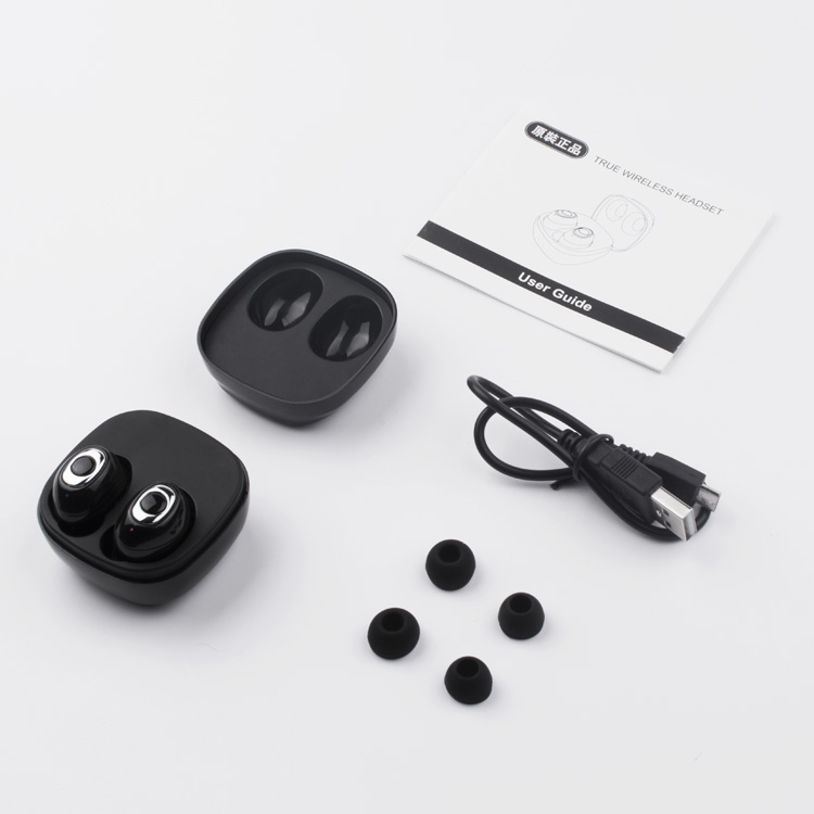 True Wireless Headphones with Charging Box Built-in Mic True Wireless Headphones with Charging Box Built-in Mic