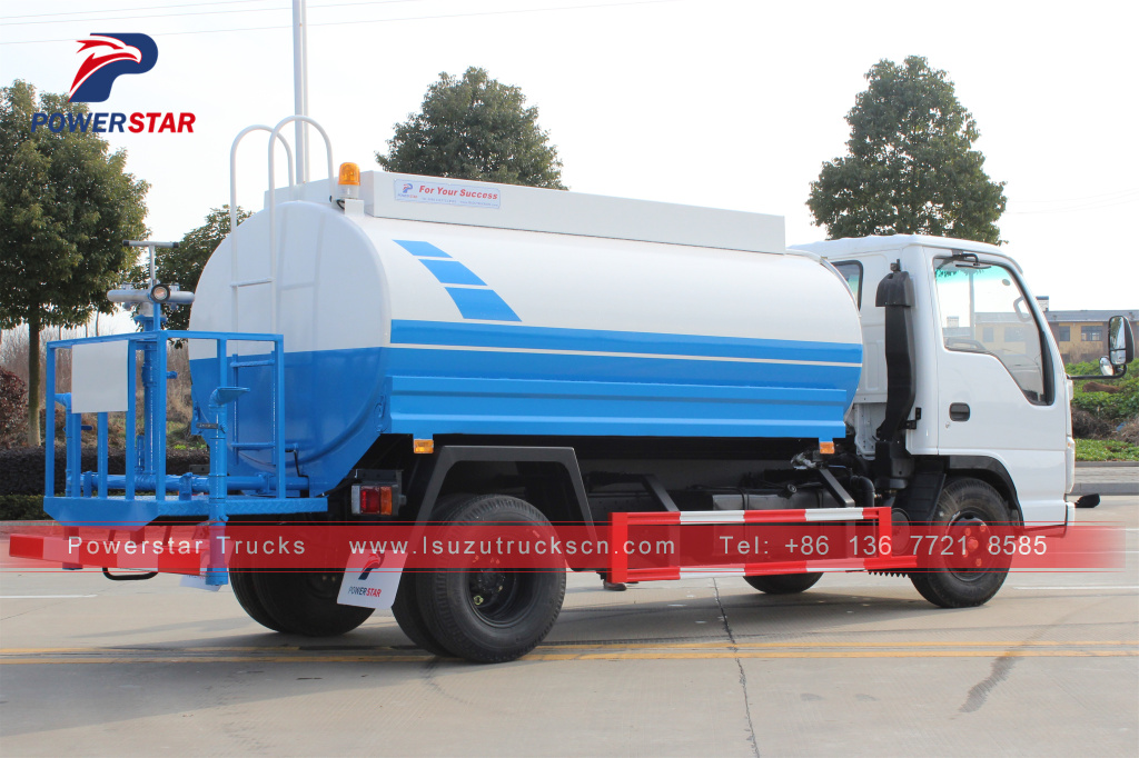 Philippines 5cbm Isuzu green water spray tanker truck for sale Philippines 5cbm Isuzu green water spray tanker truck for sale