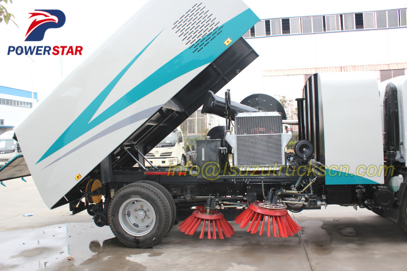 Japanese brand High performance road sweeping vehicle Isuzu NPR with 10cbm pictures Japanese brand High performance road sweeping vehicle Isuzu NPR with 10cbm pictures