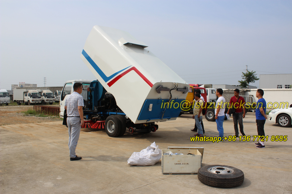 Philippines custom inspection street sweeper truck Isuzu Philippines custom inspection street sweeper truck Isuzu