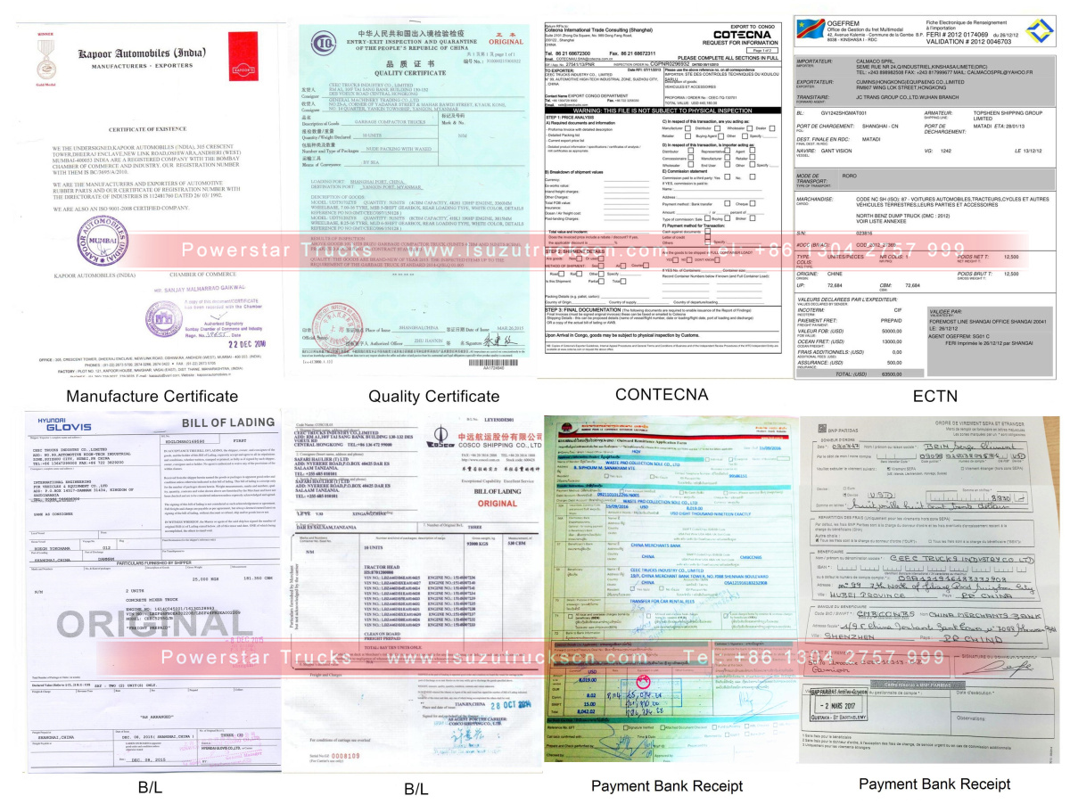 documents for 10 000L sewage sludge suction truck Isuzu vacuum sewerage truck documents for 10 000L sewage sludge suction truck Isuzu vacuum sewerage truck