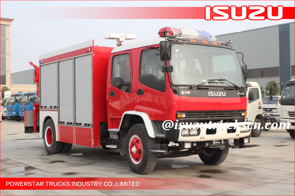 2015 Isuzu Lighting Emergency Rescue Vehicle Fire Truck with Truck Crane 