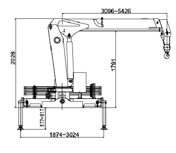 2.1ton Isuzu Transportation Lorry Mounted Crane