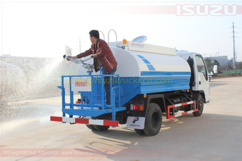 Water Bowsers Isuzu ELF tanker trucks 5,000Liters specification and pictures Water Bowsers Isuzu ELF tanker trucks 5,000Liters specification and pictures
