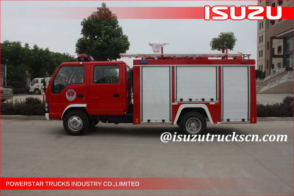 2000L ISUZU Water Fire Trucks Water Mist