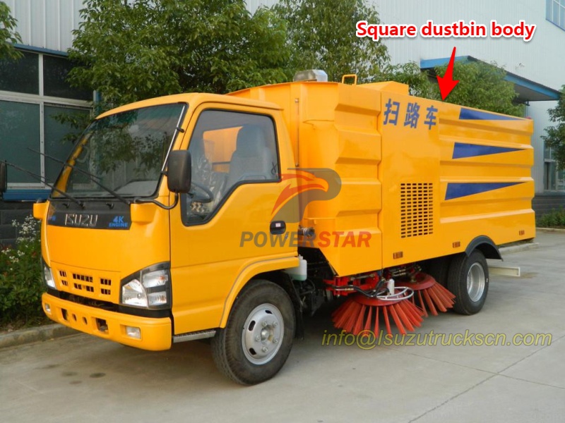 New square dustbin body for road sweeper truck New square dustbin body for road sweeper truck